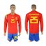Spain #25 Illarramendi Red Home Long Sleeves Soccer Country Jersey