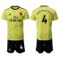 Arsenal #4 Mertesacker Yellow Soccer Club Jersey