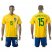 Brazil #15 Daniel Alves Home Soccer Country Jersey