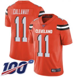 Nike Cleveland Browns #11 Antonio Callaway Orange Alternate Mens Stitched NFL 100th Season Vapor Limited Jersey