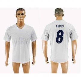 Real Madrid #8 Kroos Marine Environmental Protection Home Soccer Club Jersey