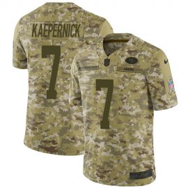 Nike San Francisco 49ers #7 Colin Kaepernick Camo Mens Stitched NFL Limited 2018 Salute To Service Jersey