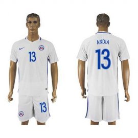 Chile #13 Andia Away Soccer Country Jersey
