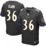 Nike Baltimore Ravens #36 Chuck Clark Black Alternate Mens Stitched NFL New Elite Jersey