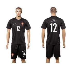 Portugal #12 Lopes SEC Away Soccer Country Jersey