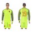 Roma #19 Becker Green Goalkeeper Long Sleeves Soccer Club Jersey