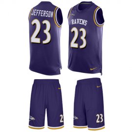 Nike Baltimore Ravens #23 Tony Jefferson Purple Team Color Mens Stitched NFL Limited Tank Top Suit Jersey