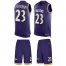 Nike Baltimore Ravens #23 Tony Jefferson Purple Team Color Mens Stitched NFL Limited Tank Top Suit Jersey