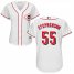 Cincinnati Reds #55 Robert Stephenson Majestic Womens Home Cool Base Jersey White