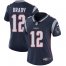 Nike New England Patriots #12 Tom Brady Navy Blue Team Color Womens Stitched NFL Vapor Untouchable Limited Jersey