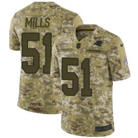 Nike Carolina Panthers #51 Sam Mills Camo Mens Stitched NFL Limited 2018 Salute To Service Jersey