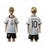 Germany #10 Podolski White Home Kid Soccer Country Jersey