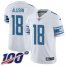 Nike Detroit Lions #18 Geronimo Allison White Mens Stitched NFL 100th Season Vapor Untouchable Limited Jersey