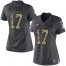 Nike Philadelphia Eagles #17 Alshon Jeffery Black Womens Stitched NFL Limited 2016 Salute to Service Jersey