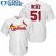 St.Louis Cardinals #51 Willie McGee White Cool Base Stitched Youth MLB Jersey