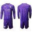 Leicester City Blank Purple Goalkeeper Long Sleeves Soccer Club Jersey