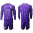 Leicester City Blank Purple Goalkeeper Long Sleeves Soccer Club Jersey