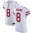Nike San Francisco 49ers #8 Steve Young White Mens Stitched NFL Vapor Untouchable Elite Jersey