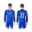 France #22 Mathieu Home Long Sleeves Soccer Country Jersey