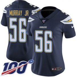 Nike Los Angeles Chargers #56 Kenneth Murray Jr Navy Blue Team Color Womens Stitched NFL 100th Season Vapor Untouchable Limited Jersey