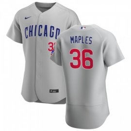 Chicago Cubs #36 Dillon Maples Mens Nike Gray Road 2020 Authentic Team Jersey