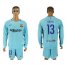 Barcelona #13 C.Bravo Away Long Sleeves Soccer Club Jersey