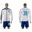 Italy #30 Ranocchia White Away Long Sleeves Soccer Country Jersey