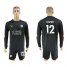 Leicester City #12 Hamer Black Goalkeeper Long Sleeves Soccer Country Jersey