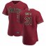Arizona Diamondbacks #31 Caleb Smith Mens Nike Crimson Authentic Alternate Team MLB Jersey