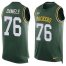 Nike Green Bay Packers #76 Mike Daniels Green Team Color Mens Stitched NFL Limited Tank Top Jersey