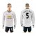Manchester United #5 Marcos Rojo Sec Away Long Sleeves Soccer Club Jersey