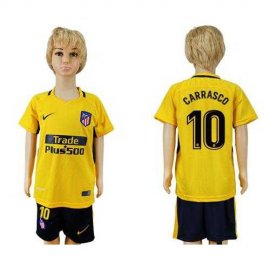 Atletico Madrid #10 Carrasco Away Kid Soccer Club Jersey