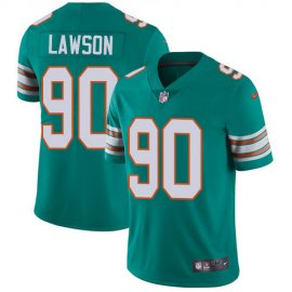 Nike Miami Dolphins #90 Shaq Lawson Aqua Green Alternate Mens Stitched NFL Vapor Untouchable Limited Jersey