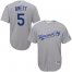 Kansas City Royals #5 George Brett Grey Cool Base Stitched Youth MLB Jersey