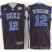 Duke Blue Devils #12 Justise Winslow Black Basketball Stitched NCAA Jersey