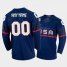 U.S. Mens Hockey Custom Nike Mens Beijing 2022 Winter Olympics Away Jersey – Navy