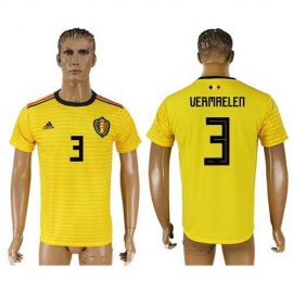 Belgium #3 Vermaelen Away Soccer Country Jersey