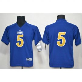 Kids Notre Dame Fighting Irish 5# Manti Teo Blue College Football NCAA Jersey