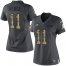 Nike Philadelphia Eagles #11 Carson Wentz Black Womens Stitched NFL Limited 2016 Salute to Service Jersey