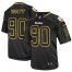 Nike Pittsburgh Steelers #90 T. J. Watt Lights Out Black Mens Stitched NFL Elite Jersey