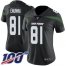 Nike New York Jets #81 Quincy Enunwa Black Alternate Womens Stitched NFL 100th Season Vapor Limited Jersey