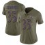 Nike Baltimore Ravens #35 Gus Edwards Olive Womens Stitched NFL Limited 2017 Salute To Service Jersey