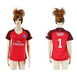 Womens Paris Saint-Germain #1 Trapp Away Soccer Club Jersey