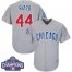 Chicago Cubs #44 Anthony Rizzo Grey Road 2016 World Series Champions Stitched Youth MLB Jersey