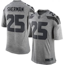 Nike Seattle Seahawks #25 Richard Sherman Gray Mens Stitched NFL Limited Gridiron Gray Jersey