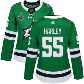Adidas Dallas Stars #55 Thomas Harley Green Home Authentic Womens 2020 Stanley Cup Final Stitched NHL Jersey
