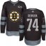 Adidas Boston Bruins #74 Jake DeBrusk Black 1917-2017 100th Anniversary Stitched NHL Jersey