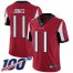 Nike Atlanta Falcons #11 Julio Jones Red Team Color Mens Stitched NFL 100th Season Vapor Limited Jersey