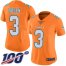 Nike Miami Dolphins #3 Josh Rosen Orange Womens Stitched NFL Limited Rush 100th Season Jersey