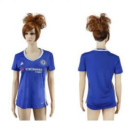 Womens Chelsea Blank Home Soccer Club Jersey